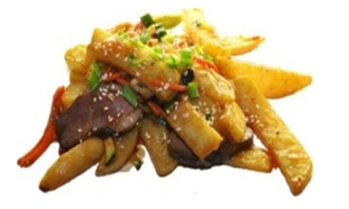 Картофель по-сингапурски с говядиной