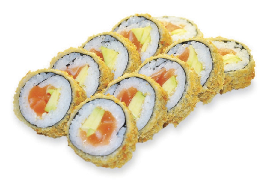 Tempura maki lõhega(10 tk)